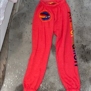 Red Aviator Nation sweatpants